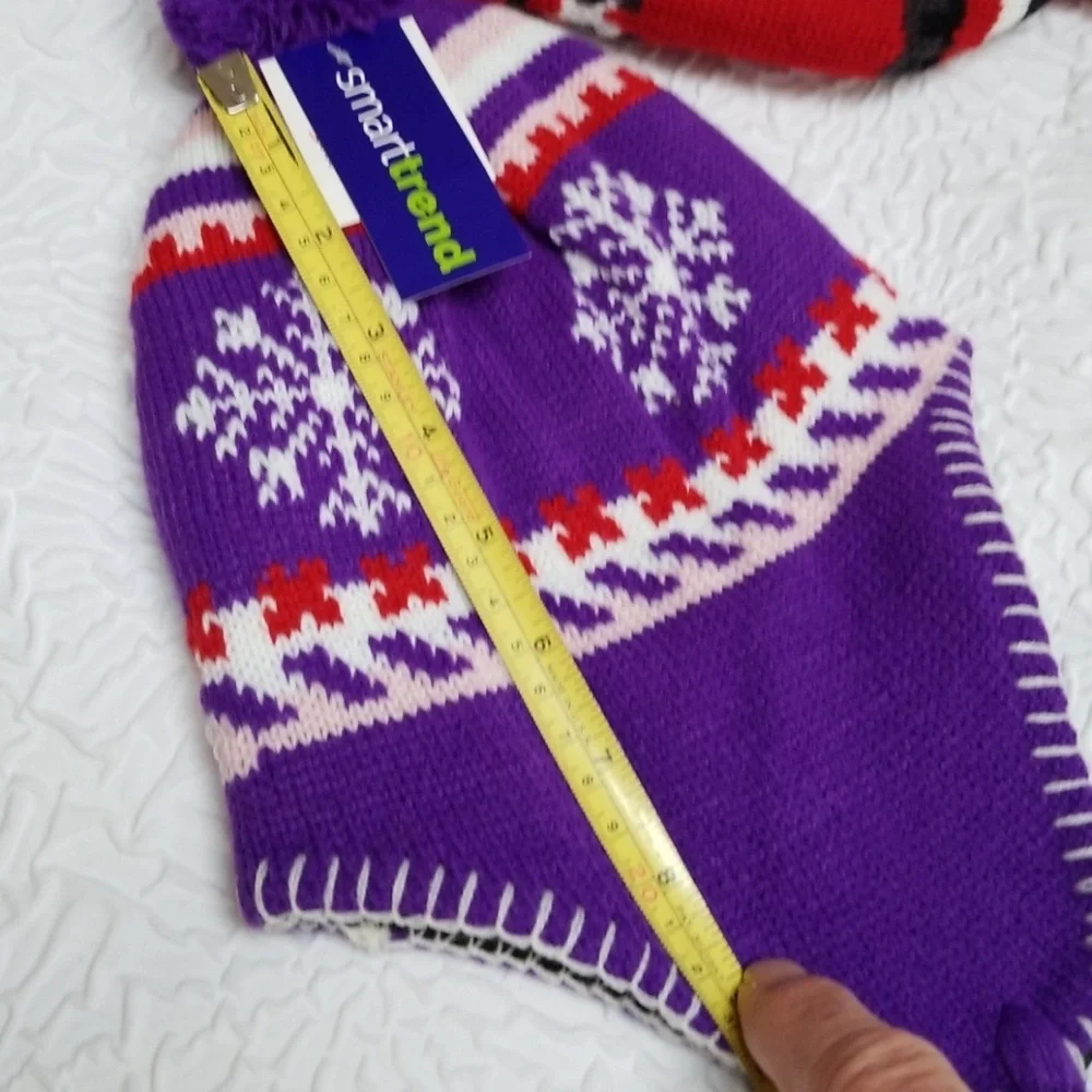 NWT Smarttrend Kids Ear Flap Knit Hat Set